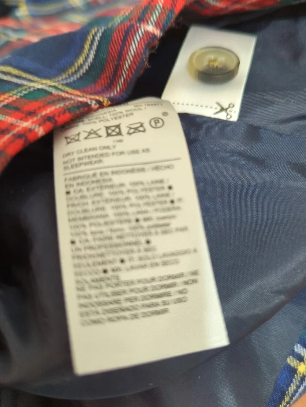 Janie & Jack San Francisco Plaid Vest Size 8 - 100% Wool with Polyester Lining